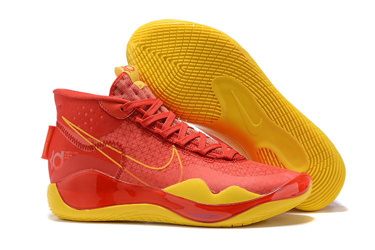 New Nike KD 12 Red Yellow Shoes